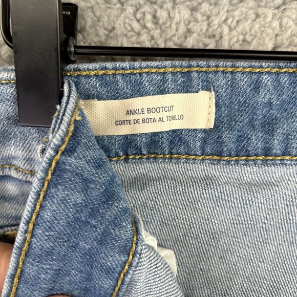 UNIVERSAL THREAD Jeans Womens 17 R Ankle Bootcut Light Wash Grunge Boho Frayed - Picture 5 of 12